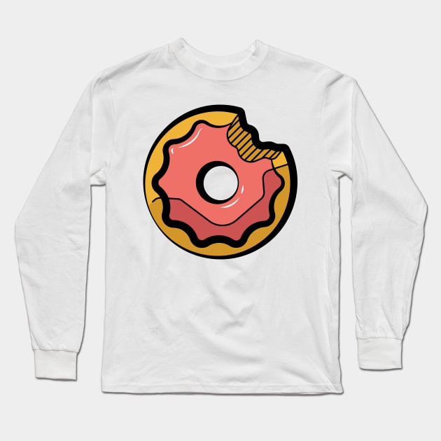 Bitten Donut Long Sleeve T-Shirt by Teravitha